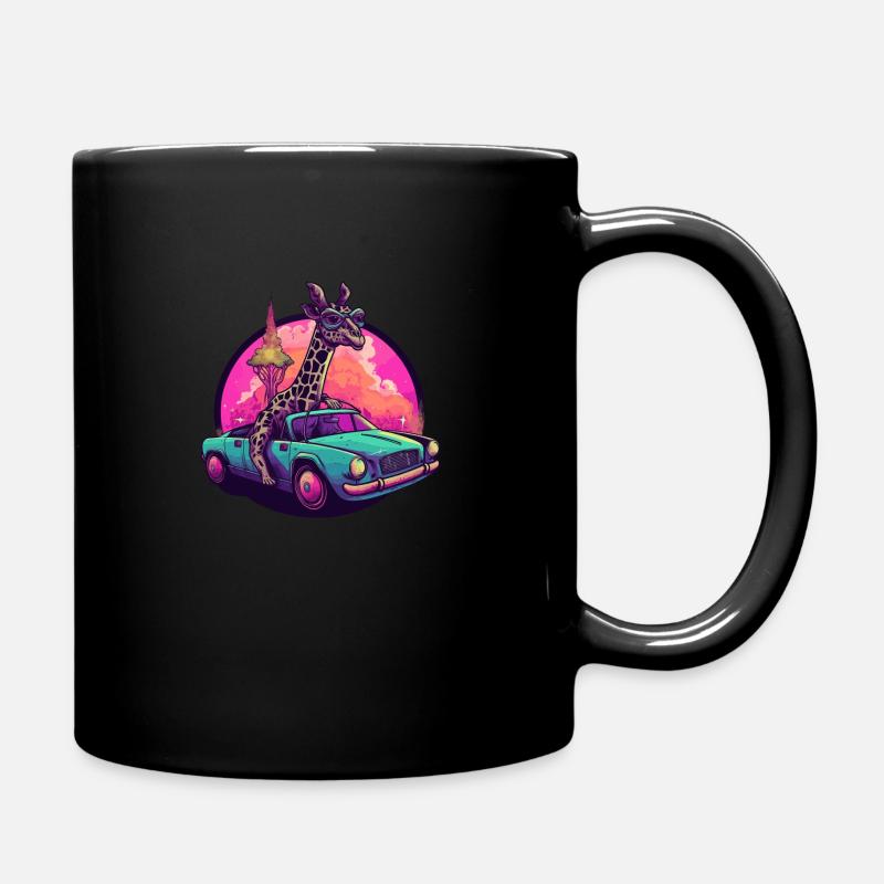 Road Trip de la girafe - Mug uni - noir