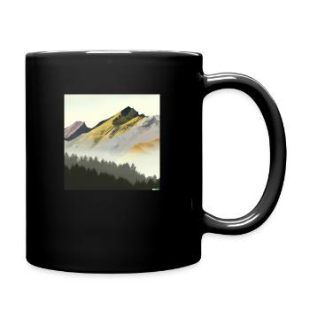 Italienische Berglandschaft Berge Wandern Motiv - Tasse einfarbig - Schwarz - Rechts
