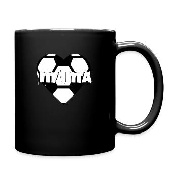 Football mum - Tasse einfarbig - Schwarz - Rechts