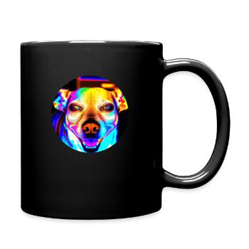 Trippy Terrier - Tasse einfarbig - Schwarz - Rechts
