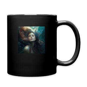Beautiful Mermaid - Mermaid in the Ocean - Tasse einfarbig - Schwarz - Rechts