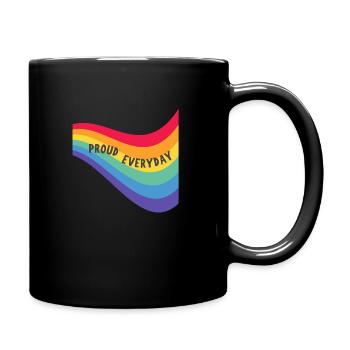 Rainbow Flag Proud Everyday Pride - Full Colour Mug - black - Right