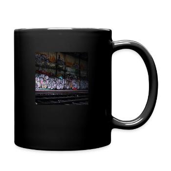 Graffitiart Design by KI - Tasse einfarbig - Schwarz - Rechts
