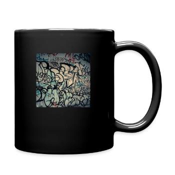 Graffitiart Desing by KI - Tasse einfarbig - Schwarz - Rechts