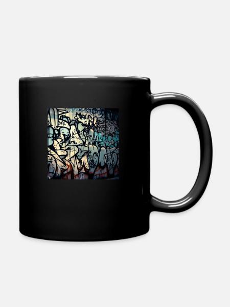 Graffitiart Desing by KI - Tasse einfarbig - Schwarz