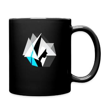 Modisch spät - Tasse einfarbig - Schwarz - Rechts