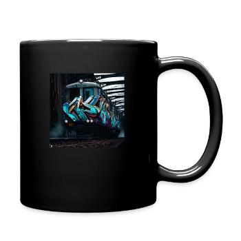 Graffiti Train Artwork - Tasse einfarbig - Schwarz - Rechts