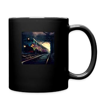 Graffiti Train Artwork - Tasse einfarbig - Schwarz - Rechts