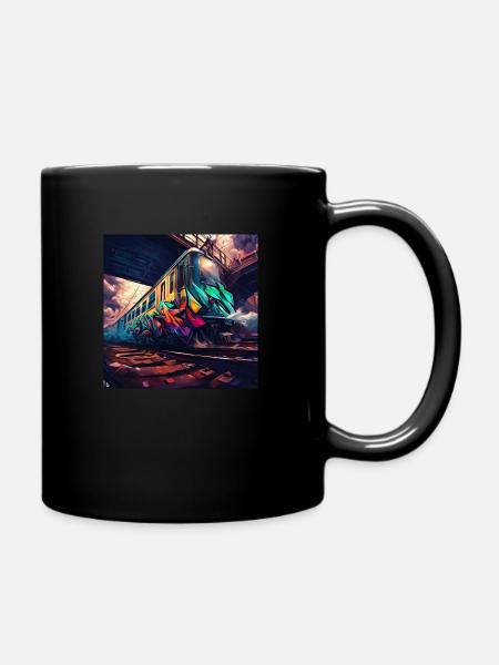 Graffiti Train Artwork - Tasse einfarbig - Schwarz
