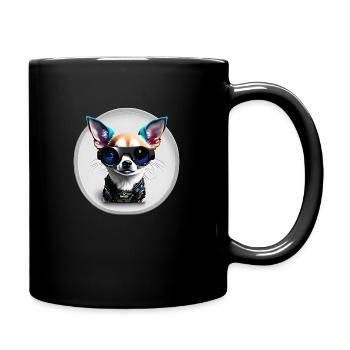 Steampunk Chihuahua - Full Colour Mug - black - Right