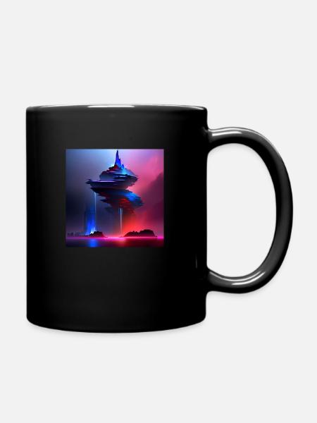 Crazy Tower - Full Colour Mug - black