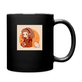 Yuna die Sanfte - Tasse einfarbig - Schwarz - Rechts