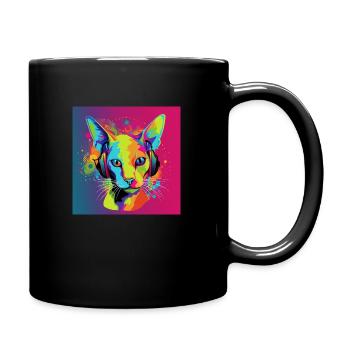 Cat Psycat House Music Raven Celebrate Festival - Full Colour Mug - black - Right