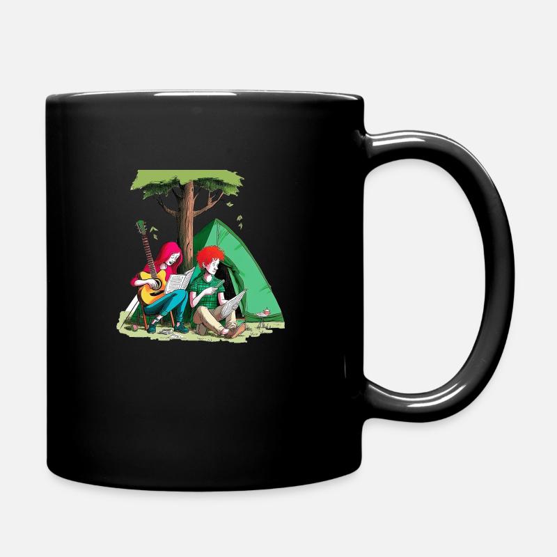 Camping romantic vintage - Full Colour Mug - black