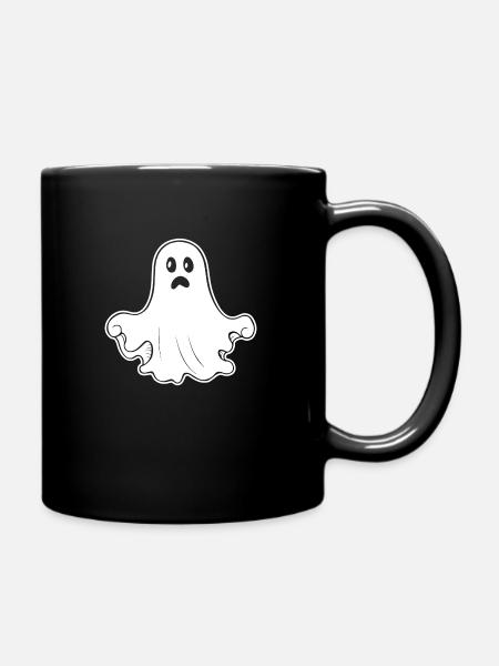 Geist Geister Geisterstunde Halloween - Tasse einfarbig - Schwarz
