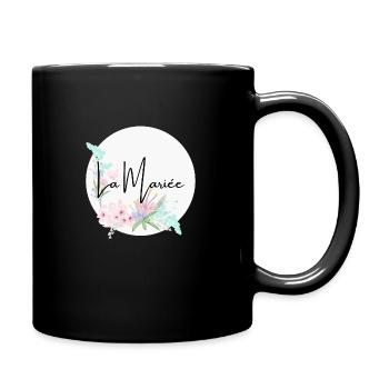 La mariée floral - Mug uni - noir - Droite