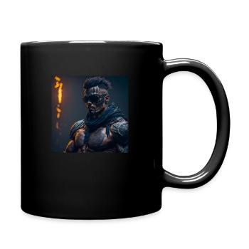 Future Cyberpunkt Warrior - Tasse einfarbig - Schwarz - Rechts
