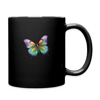 Colorful Butterfly Design - Full Colour Mug - black - Right