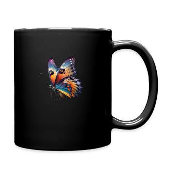 Colorful Butterfly Design - Full Colour Mug - black - Right