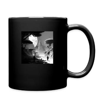 BlackNWhiteCity1 - Tasse einfarbig - Schwarz - Rechts