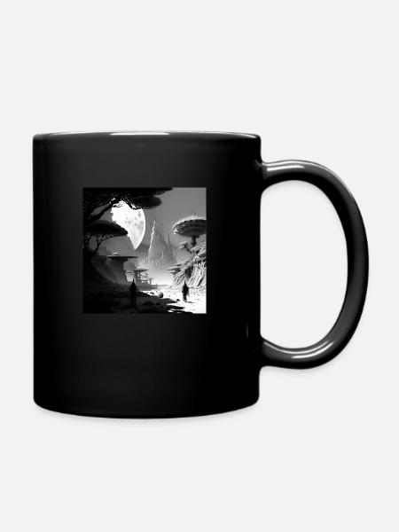 BlackNWhiteCity1 - Tasse einfarbig - Schwarz