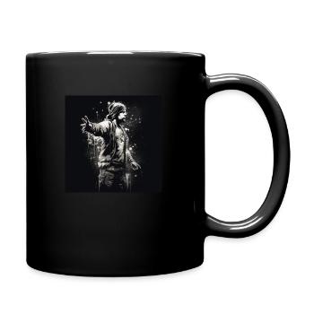 Banksy Graffiti Style Street Art T-Shirt - Mug uni - noir - Droite