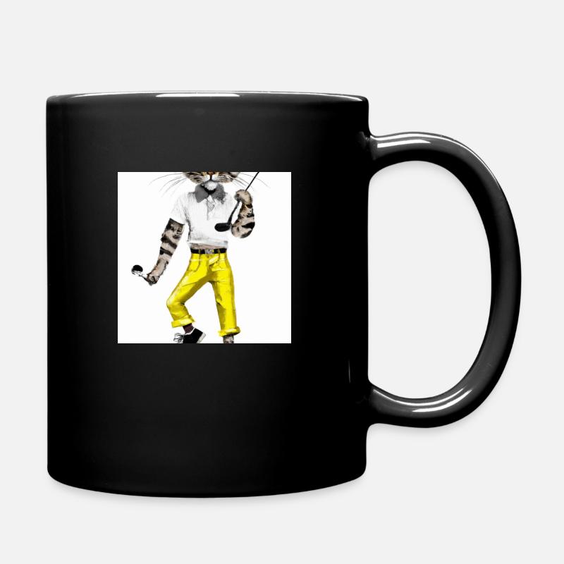 Die coole Golfkatze - Tasse einfarbig - Schwarz