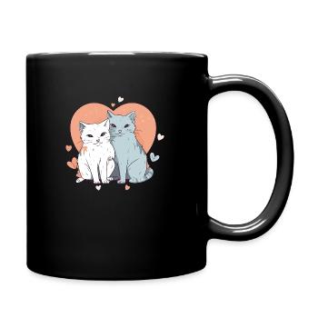 Amour du chat - Mug uni - noir - Droite
