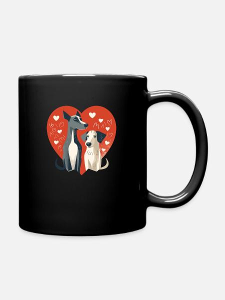 Hundeliebe - Tasse einfarbig - Schwarz