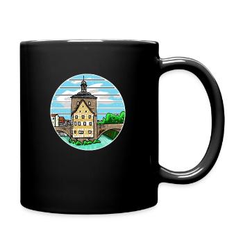 Bamberg, Franconia, Upper Franconia, Little Venice, Illu - Full Colour Mug - black - Right