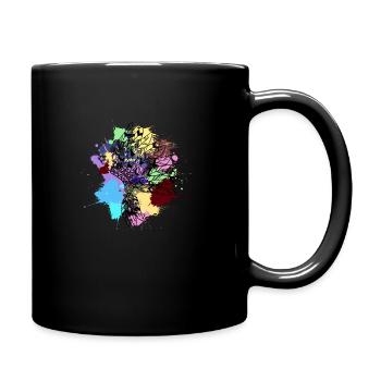 coiffe indienne noire couleurs vives - Mug uni - noir - Droite