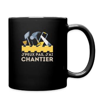 Chantier de construction - Mug uni - noir - Droite