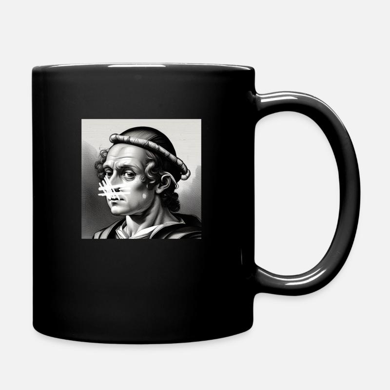 Künstlerischer Kapuzenpullover - Tasse einfarbig - Schwarz