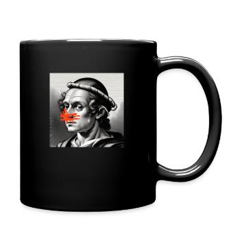 Antike Kunst modernisiert - Tasse einfarbig - Schwarz - Rechts