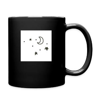 Sternenhimmel mit Mond - Tasse einfarbig - Schwarz - Rechts