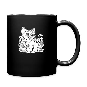 Cat Cat Kitten Cat Lady - Full Colour Mug - black - Right