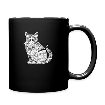Chat chaton chaton dame - Mug uni - noir - Droite