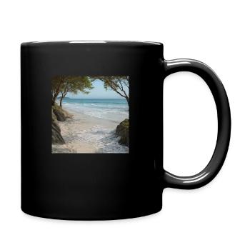 Küsten Blick - Tasse einfarbig - Schwarz - Rechts