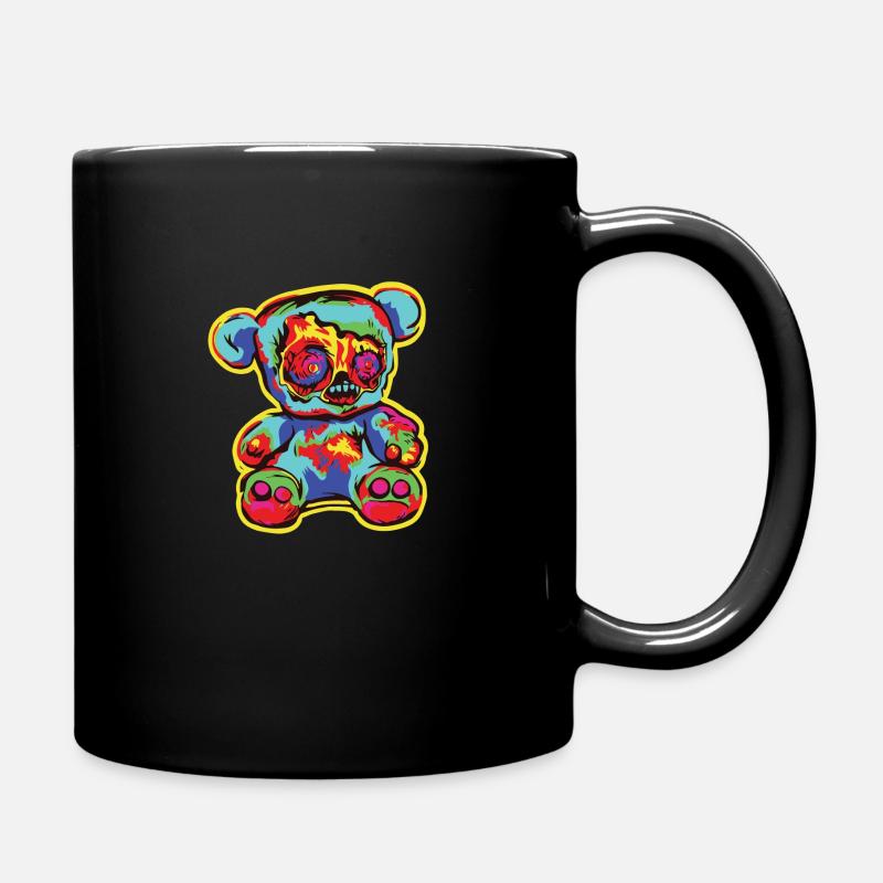 Horror Gruseliger Bär Halloween Schattentänzer - Tasse einfarbig - Schwarz