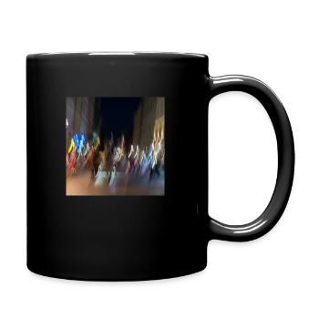 Les couleurs dans la nuit dans le canyon de la rue - Mug uni - noir - Droite