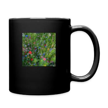 Lush flower meadow - Full Colour Mug - black - Right