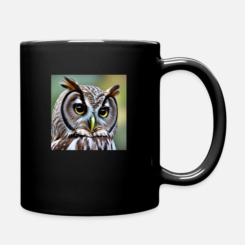 Eule - Tasse einfarbig - Schwarz