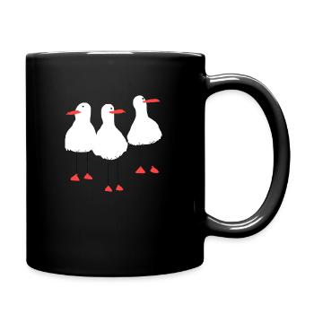 Mouettes - Mug uni - noir - Droite