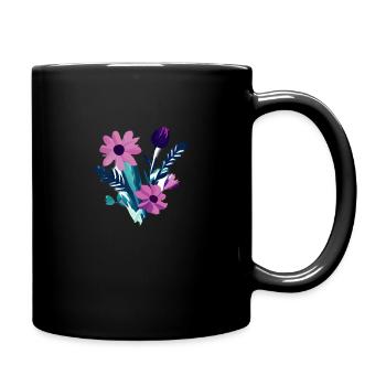 Bouquet de fleurs Plantes Violettes - Mug uni - noir - Droite