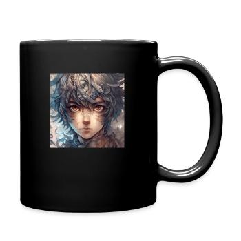 Anime white hair - Tasse einfarbig - Schwarz - Rechts