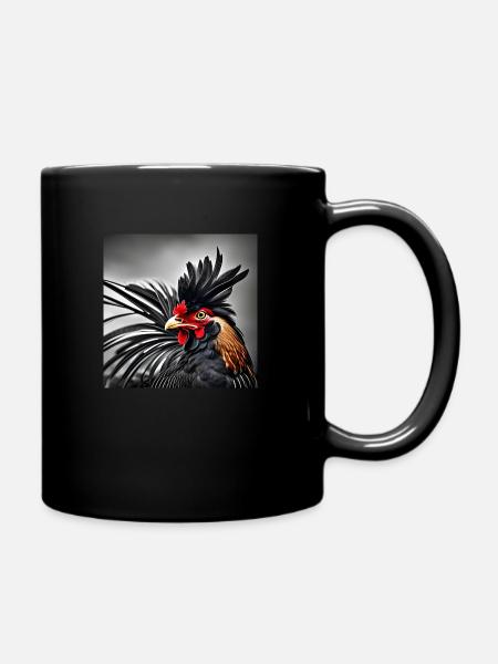 Rooster - Full Colour Mug - black