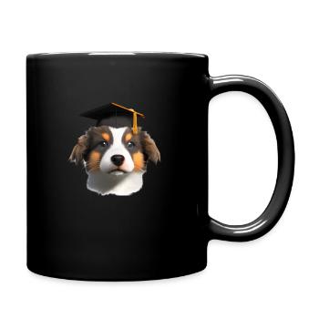 Bachelor Shepherd Dog Graduation Studies Dogs - Full Colour Mug - black - Right