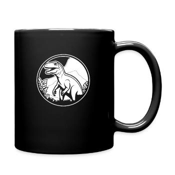 Dino Dinosaurier Dinosaurs Paläontologie - Tasse einfarbig - Schwarz - Rechts