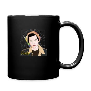 PortierAff - Tasse einfarbig - Schwarz - Rechts