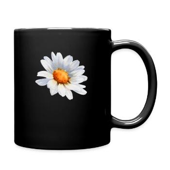 Daisies head flower - Full Colour Mug - black - Right